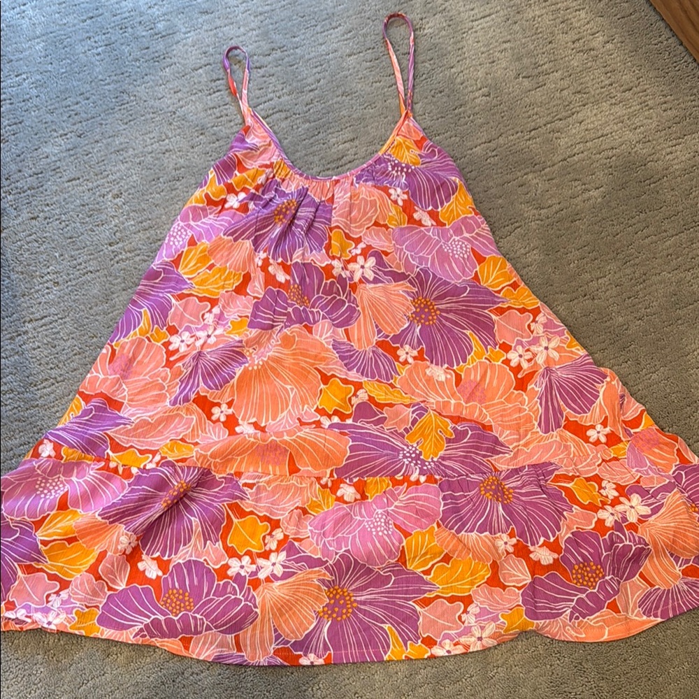 Roxy Purple and Orange Floral Dress